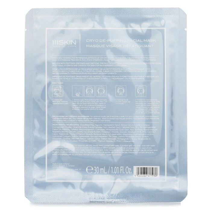 111skin Cryo De-Puffing Facial Mask 5x30ml/5x1.01oz - Image 3