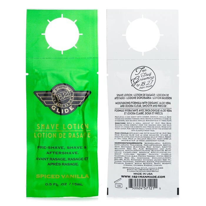18.21 Man Made Glide Shave Lotion - Spiced Vanilla 15ml - Image 2