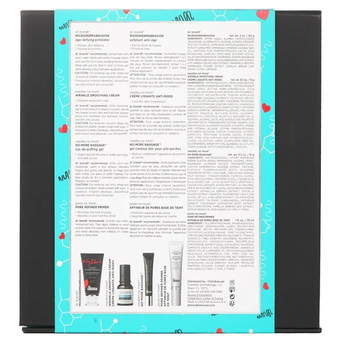 25 Years Of Dr. Brandt Kit: Microdermabrasion 60g+ Wrinkle Smoothing Cream 15g+ Pore Refiner Primer 30ml+ No More Baggage 15g 4pcs - Image 3