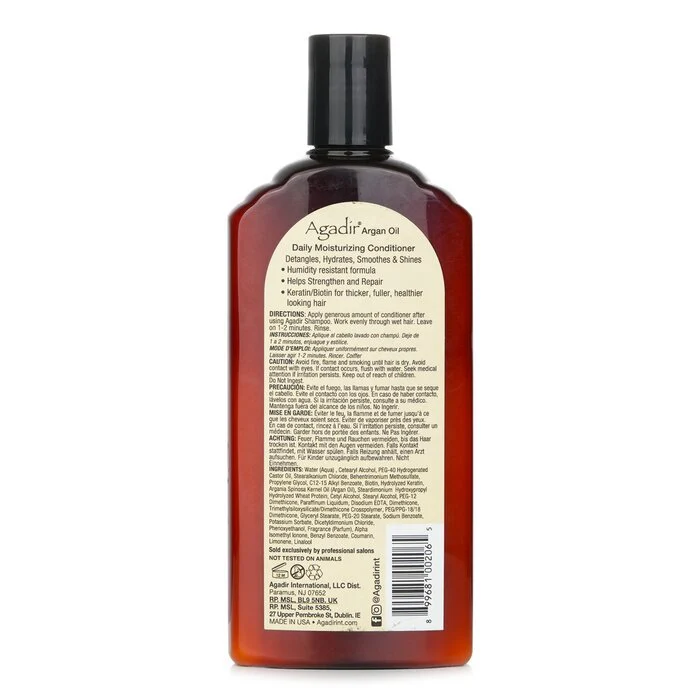 Agadir Argan Oil Daily Moisturizing Conditioner (Ideal For All Hair Types) 366ml/12.4oz - Image 3