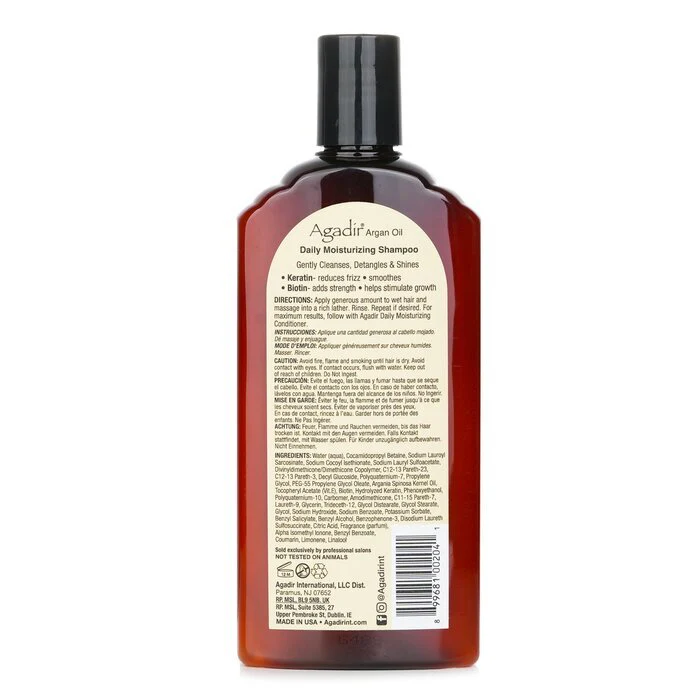 Agadir Argan Oil Daily Moisturizing Shampoo (Ideal For All Hair Types) 366ml/12.4oz - Image 3