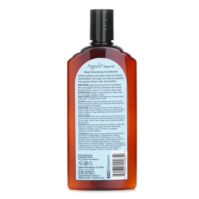 Agadir Argan Oil Daily Volumizing Conditioner (All Hair Types) 366ml/12.4oz - Image 3