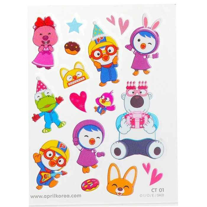 April Korea Pororo Body Sticker -  CT01 1pc - Image 2