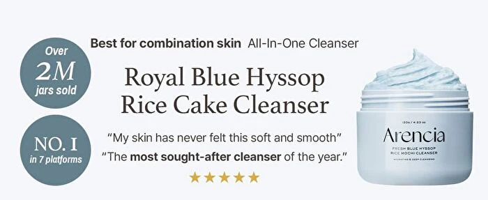 Arencia Fresh Blue Hyssop+ Rice Mochi Cleanser 120g - Image 3
