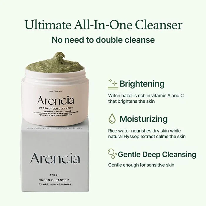 Arencia Fresh Green Rice Mochi Cleanser 120g - Image 3