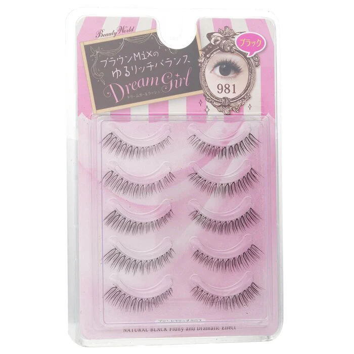 Beauty World Dream Girl Nylon Eyelash - # 981 Black 5pairs - Image 2