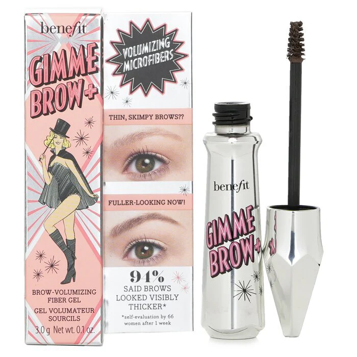 Benefit Gimme Brow+ Volumizing Fiber Gel - #4 (Warm Deep Brown) 3g/0.1oz - Image 2
