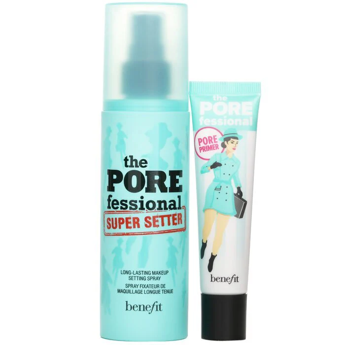 Benefit Prime & Set Pore Pack: The Porefessional Smoothing Face Primer + Super Setter Long Lasting Makeup Setting Spray 2pcs - Image 2