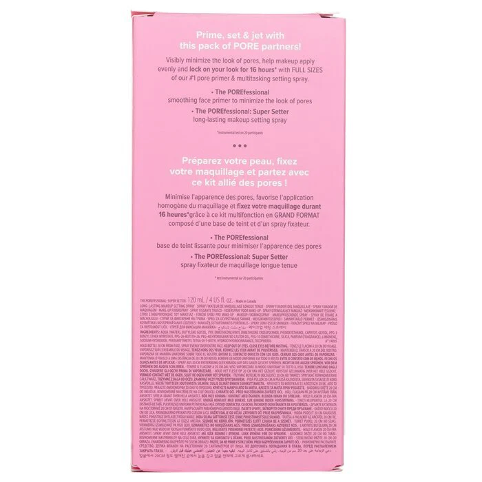 Benefit Prime & Set Pore Pack: The Porefessional Smoothing Face Primer + Super Setter Long Lasting Makeup Setting Spray 2pcs - Image 3