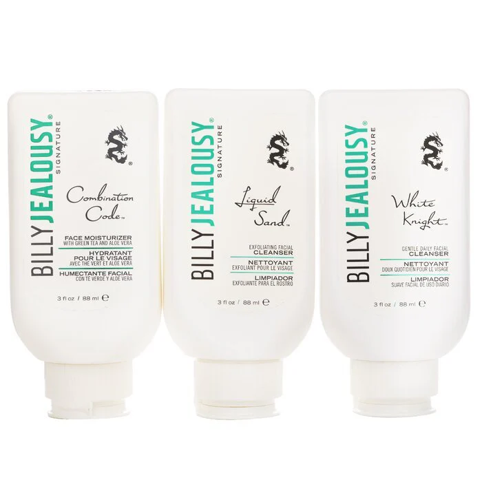 Billy Jealousy Face3Some Kit: Face Moisturizer 88ml + Exfoliating Facial Cleanser 88ml + Gentle Daily Facial Cleanser 88ml 3pcs - Image 2