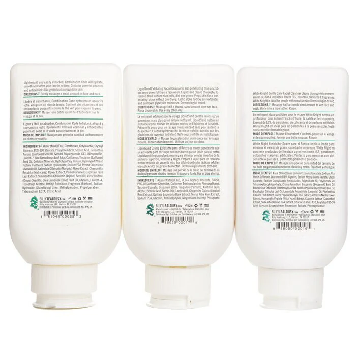 Billy Jealousy Face3Some Kit: Face Moisturizer 88ml + Exfoliating Facial Cleanser 88ml + Gentle Daily Facial Cleanser 88ml 3pcs - Image 3