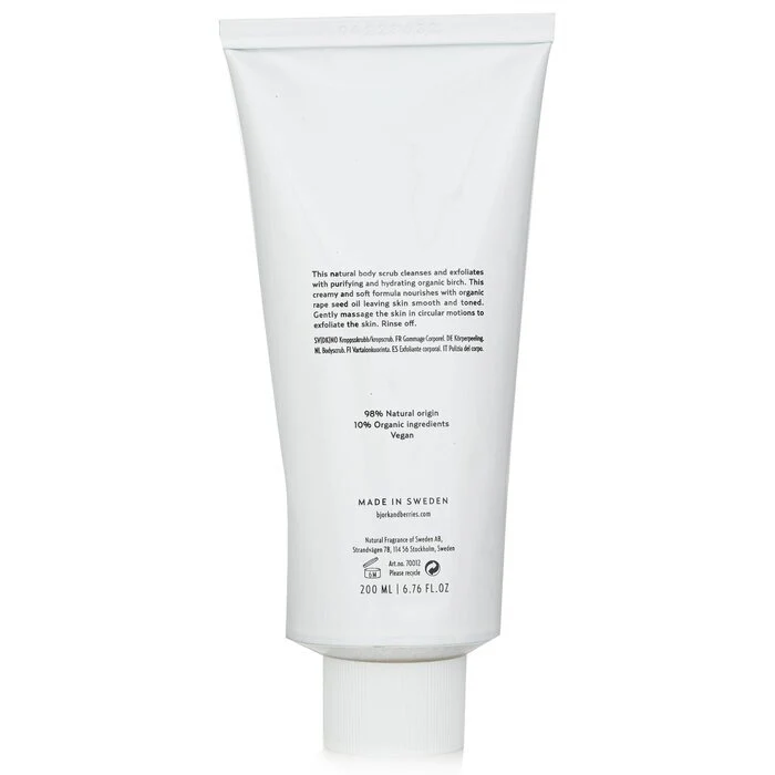 Bjork & Berries Body Scrub Creamy Exfoliating Treatment 200ml/6.76oz - Image 3