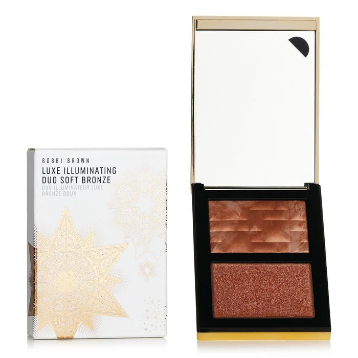 Bobbi Brown Luxe Illuminating Duo (Highlighting Powder + Shimmering Powder) - # Soft Bronze 6.5g/0.22oz - Image 2