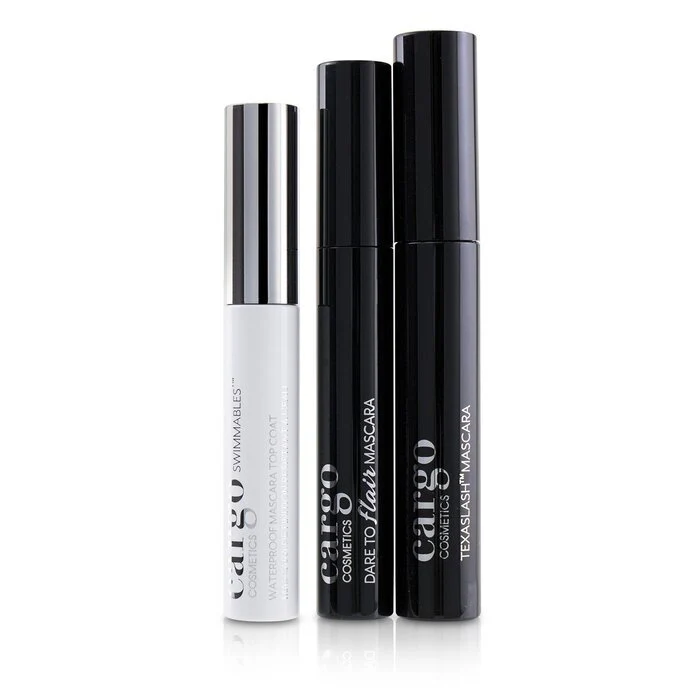 Cargo Mascara Kit: 1x Dare To Flair Mascara, 1x Texalash Mascara, 1x Swimmables Waterproof Mascara Topcoat 3pcs - Image 3