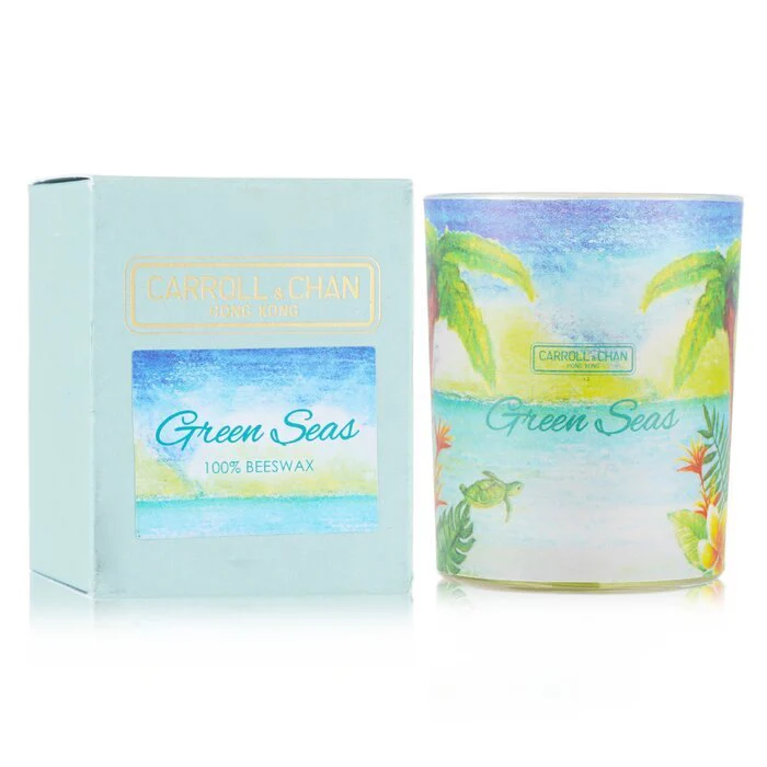 Carroll & Chan 100% Beeswax Votive Candle - Green Seas 65g - Image 2