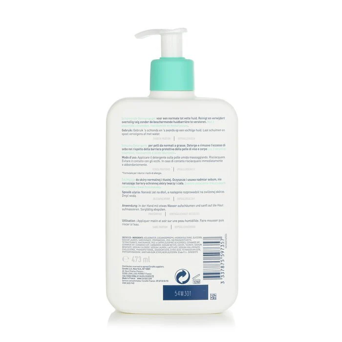 CeraVe Foaming Cleanser For Normal To Oily Skin 473ml/16oz - Image 3