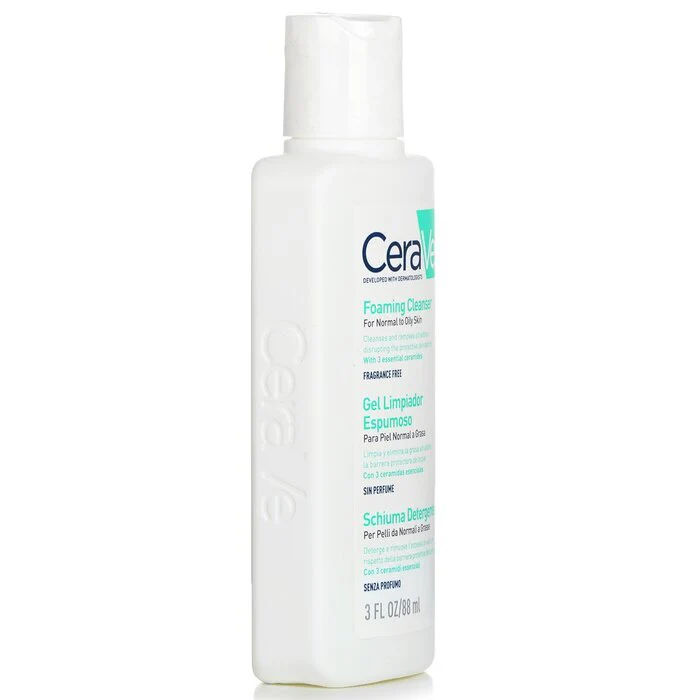 CeraVe Foaming Cleanser For Normal To Oily Skin 88ml/3oz - Image 2