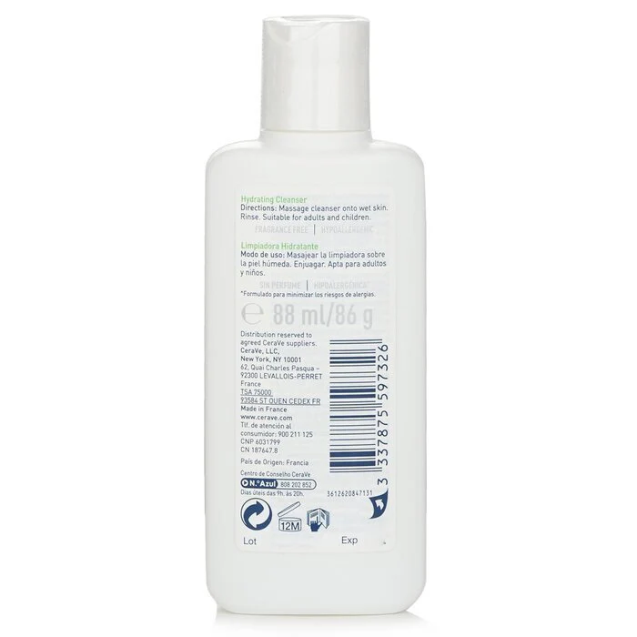 Cerave Hydrating Cleanser Cream For Normal to Dry Skin 88ml - Image 3