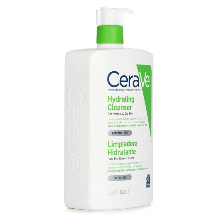 CeraVe Hydrating Cleanser For Normal to Dry Skin 1000ml/33.8oz - Image 2