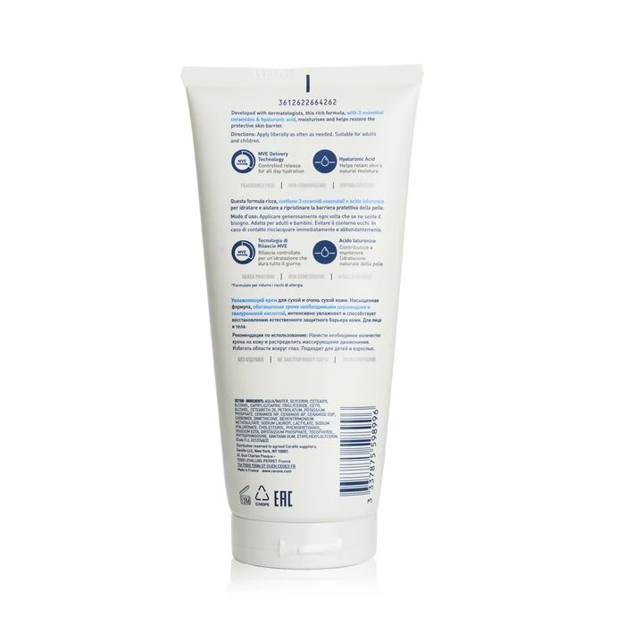 CeraVe Moisturising Cream For Dry to Very Dry Skin 177ml - Image 3