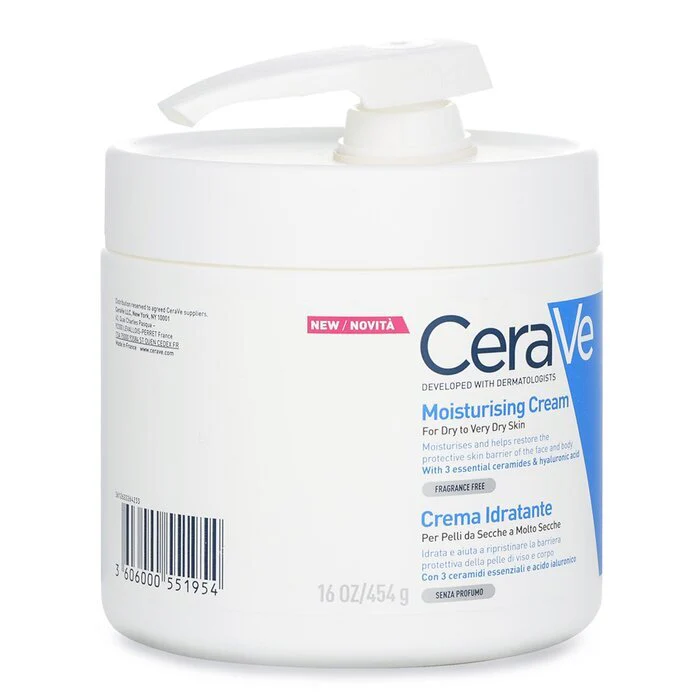 CeraVe Moisturising Cream For Dry to Very Dry Skin (With Pump) 454g/16oz - Image 2