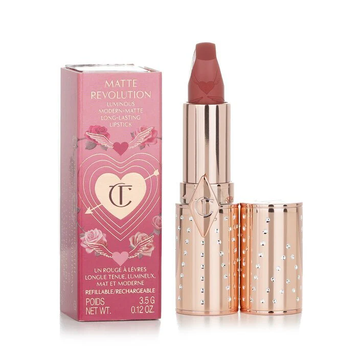 Charlotte Tilbury Matte Revolution Refillable Lipstick (Look Of Love Collection) - # Mrs Kisses (Golden Peachy-Pink) 3.5g/0.12oz - Image 2