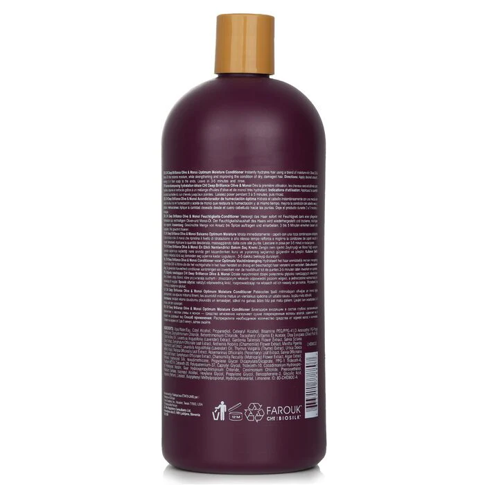 CHI Deep Brilliance Olive & Monoi Optimum Moisture Conditioner 946ml/32oz - Image 3