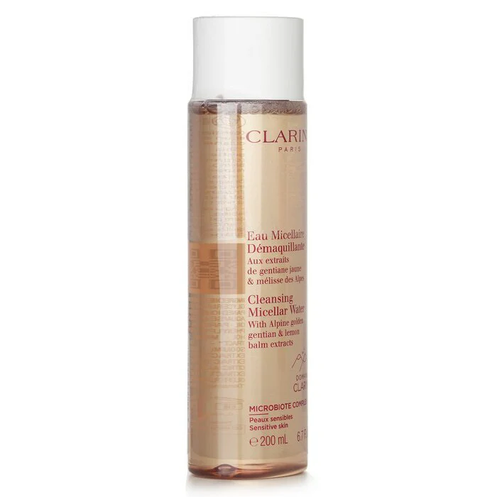Clarins Cleansing Micellar Water with Alpine Golden Gentian & Lemon Balm Extracts - Sensitive Skin 200ml/6.7oz - Image 2