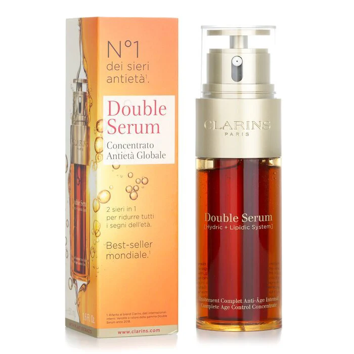 Clarins Double Serum (Hydric + Lipidic System) Complete Age Control Concentrate 50ml - Image 2