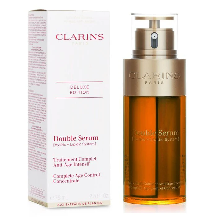 Clarins Double Serum (Hydric + Lipidic System) Complete Age Control Concentrate (Deluxe Edition) 75ml/2.5oz - Image 2