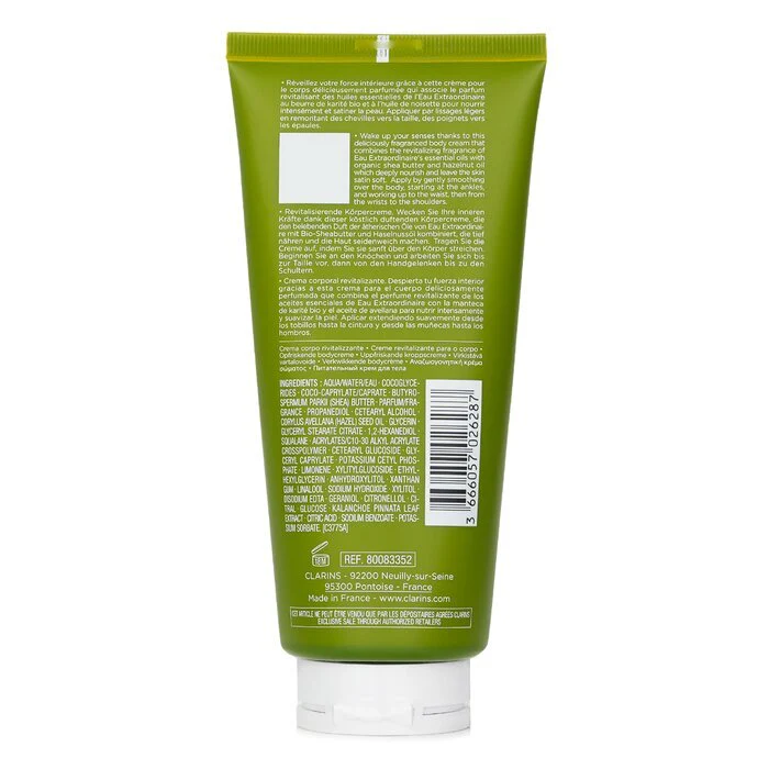 Clarins Eau Extraordinaire Revitalizing Silky Body Cream 200ml - Image 3