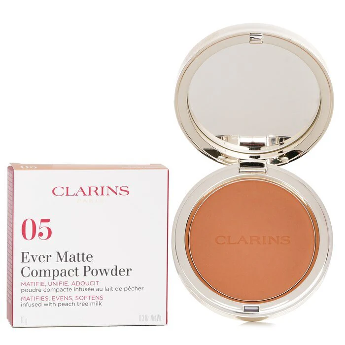 Clarins Ever Matte Compact Powder - 05 Medium Deep 10g - Image 2