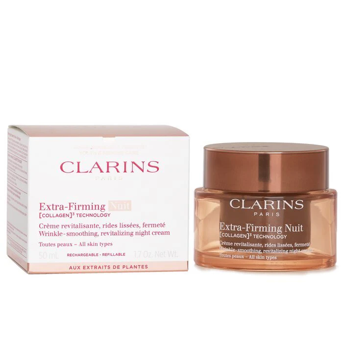 Clarins Extra Firming Creme Nuit Wrinkle Smoothing Revitalizing Night Cream (All Skin Type) 50ml - Image 2