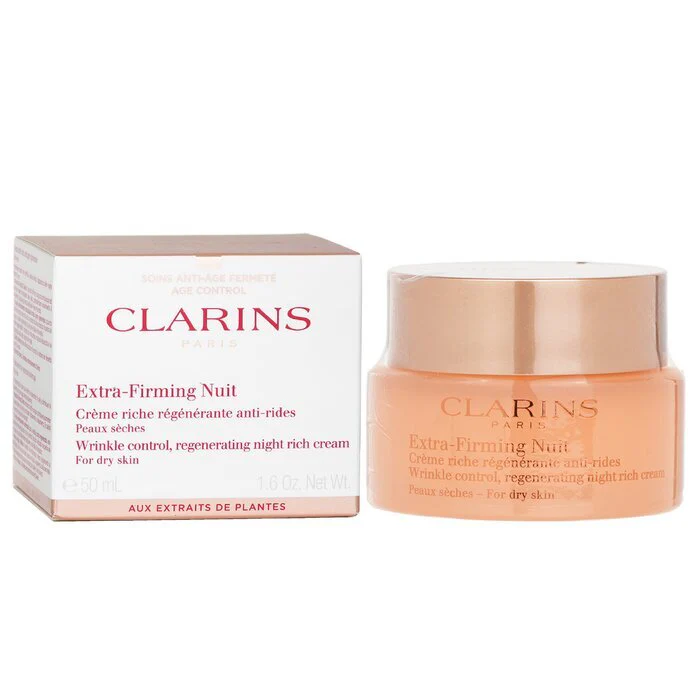 Clarins Extra-Firming Nuit Wrinkle Control, Regenerating Night Rich Cream - For Dry Skin 50ml/1.6oz - Image 2