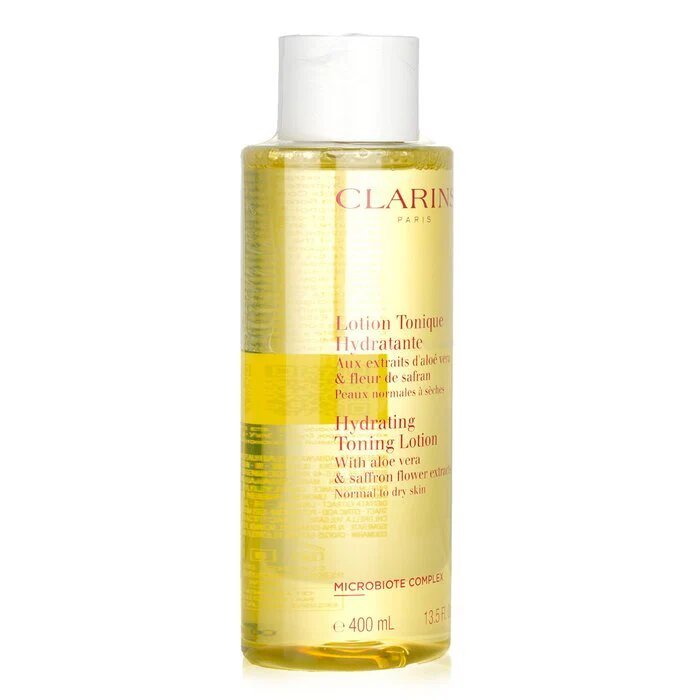 Clarins Hydrating Toning Lotion with Aloe Vera & Saffron Flower Extracts - Normal to Dry Skin 400ml/13.5oz - Image 2