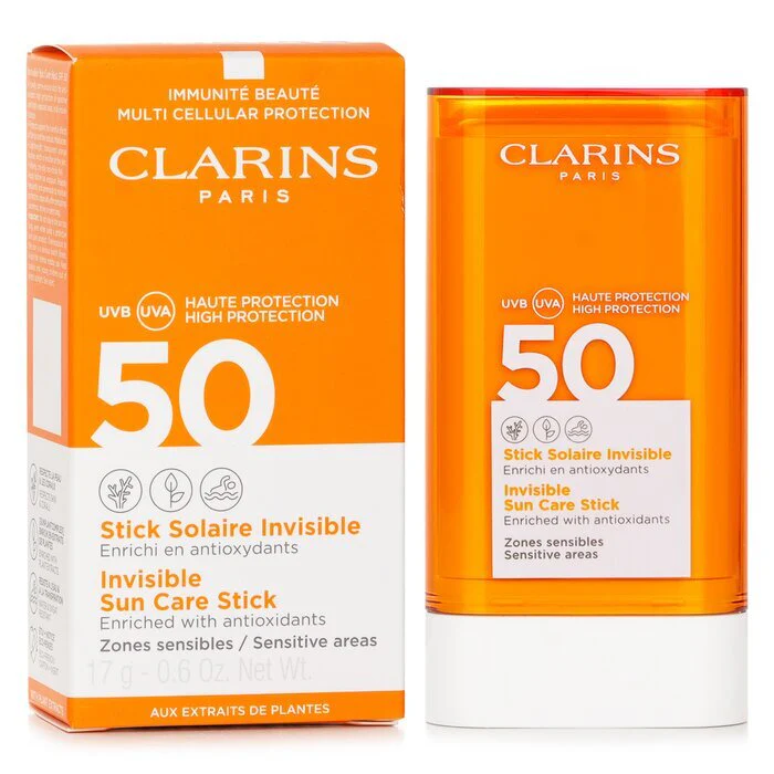 Clarins Invisible Sun Care Stick SPF50 - For Sensitive Areas 17g - Image 2