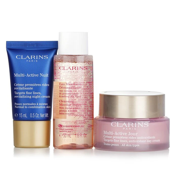 Clarins Multi Active Set: 3pcs+1bag - Image 2