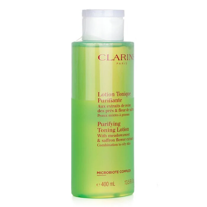 Clarins Purifying Toning Lotion with Meadowsweet & Saffron Flower Extracts - Combination to Oily Skin 400ml/13.5oz - Image 2