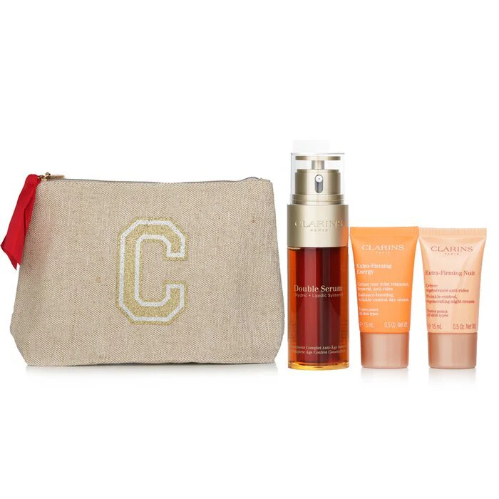 Clarins Rituale Double Serum & Extra Firming Set: 3pcs+1bag - Image 2