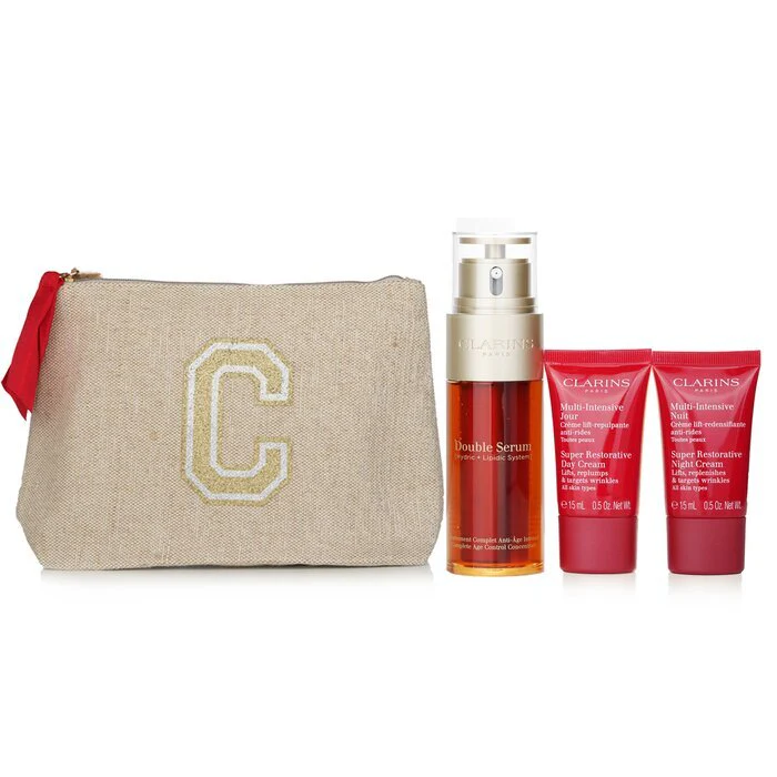 Clarins Rituale Double Serum & Multi Intensive Set: 3pcs+1bag - Image 2