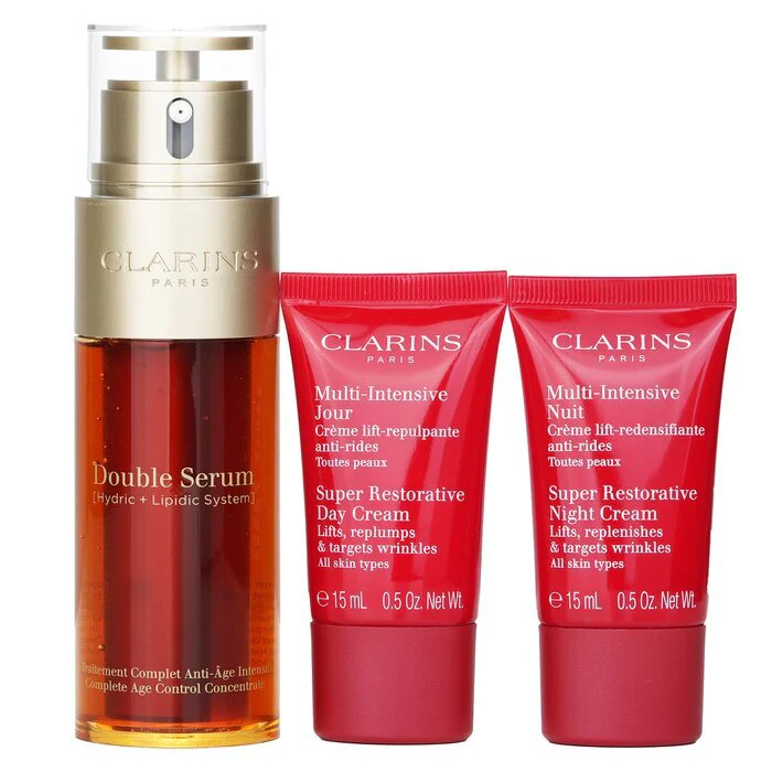 Clarins Rituale Double Serum & Multi Intensive Set: 3pcs+1bag - Image 3