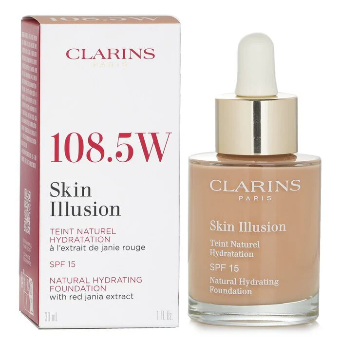 Clarins Skin Illusion Natural Hydrating Foundation SPF 15 - # 108.5 Cashew 30ml/1oz - Image 2
