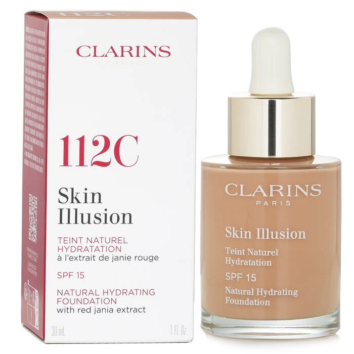 Clarins Skin Illusion Natural Hydrating Foundation SPF 15 - # 112 Amber 30ml/1oz - Image 2