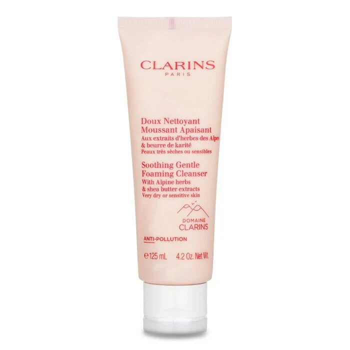 Clarins Soothing Gentle Foaming Cleanser with Alpine Herbs & Shea Butter Extracts - Very Dry or Sensitive Skin 125ml