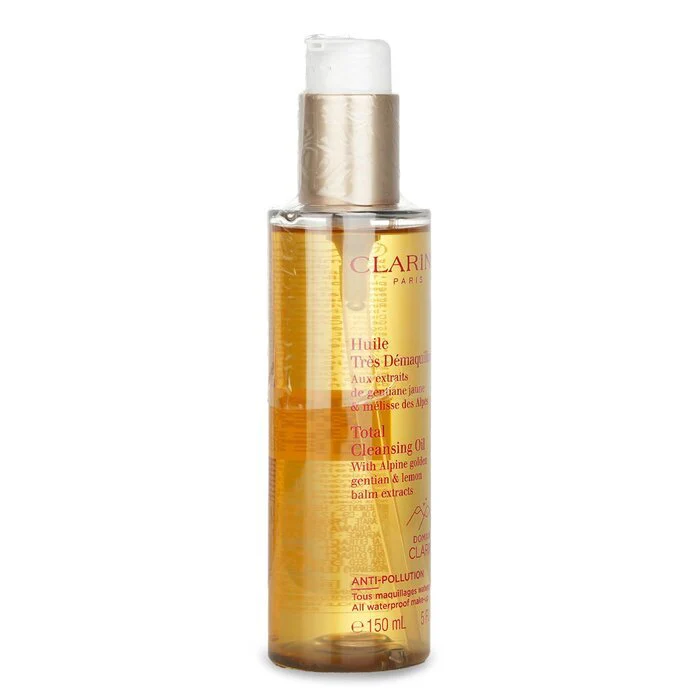 Clarins Total Cleansing Oil with Alpine Golden Gentian & Lemon Balm Extracts (All Waterproof Make-up) 150ml - Image 2