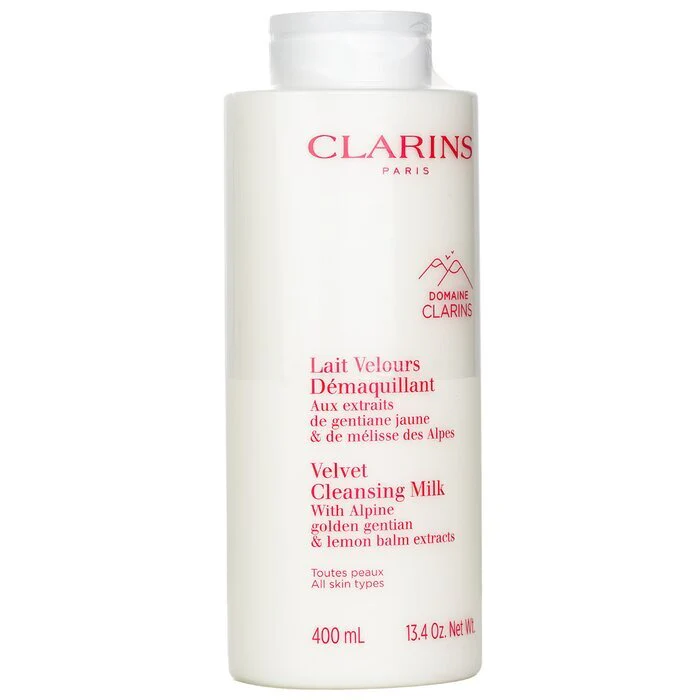 Clarins Velvet Cleansing Milk with Alpine Golden Gentian & Lemon Balm Extracts 400ml/13.4oz - Image 2