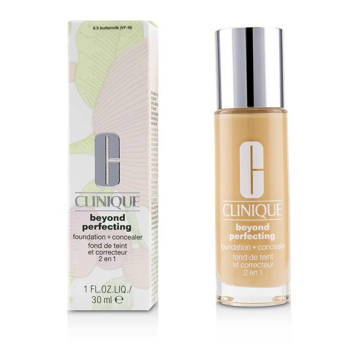 Clinique Beyond Perfecting Foundation & Concealer - # 6.5 Buttermilk (VF-N) 30ml/1oz - Image 2