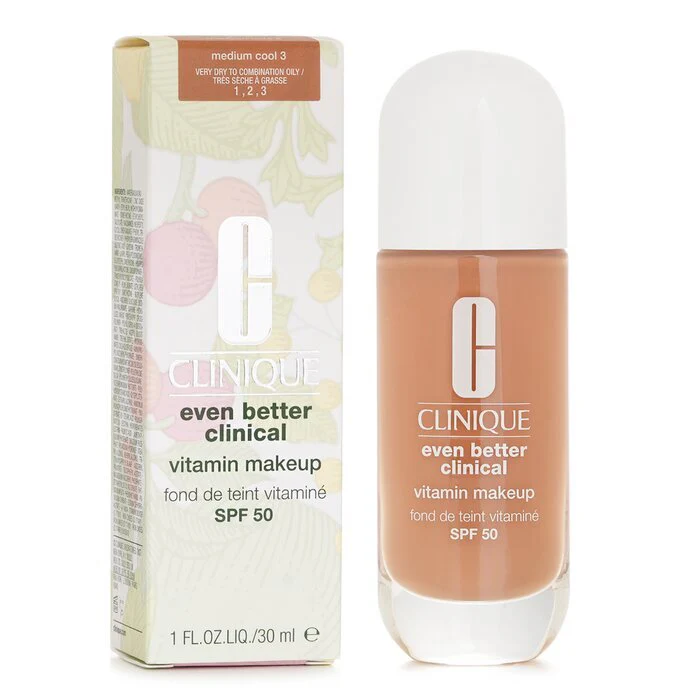 Clinique Even Better Clinical Vitamin MakeUp Foundation SPF 50 -  3 Medium Cool 30ml - Image 2