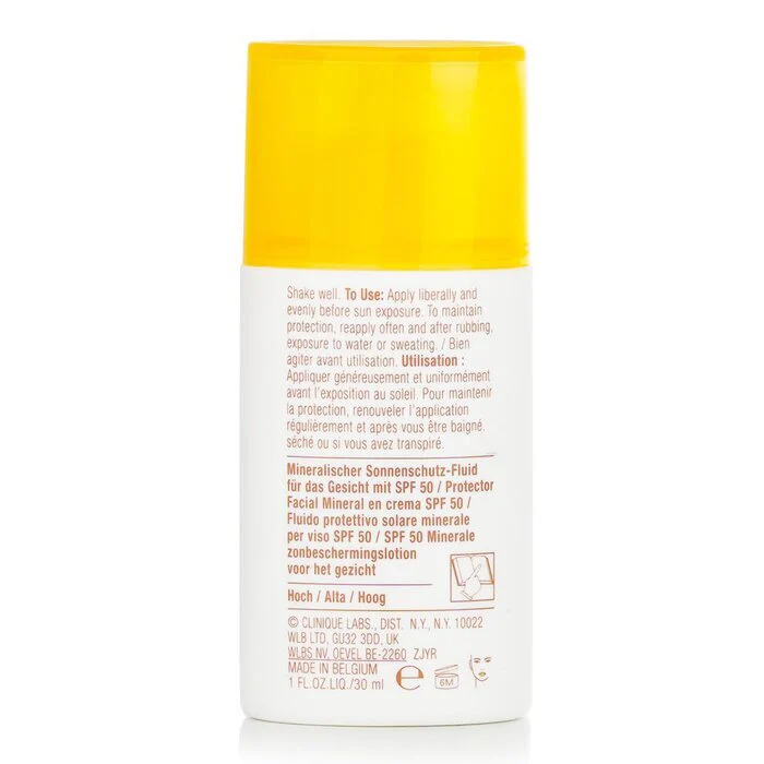Clinique Mineral Sunscreen Fluid For Face SPF 50 - Sensitive Skin Formula 30ml - Image 3