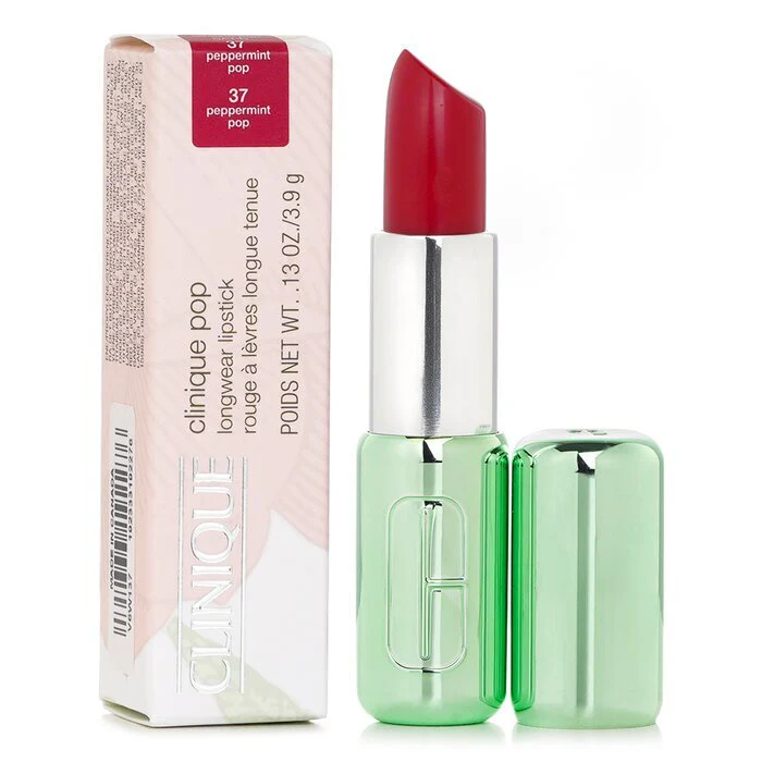 Clinique Pop Longwear Lipstick Satin - # 37 Peppermint Pop 3.9g/0.13oz - Image 2